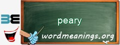 WordMeaning blackboard for peary